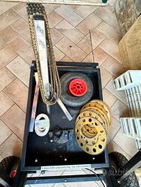 CARRELLO PORTA GO-KART + ACCESSORI VARI
