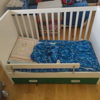 Letto bambino completo di materasso e cassetti