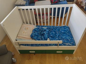 Letto bambino completo di materasso e cassetti