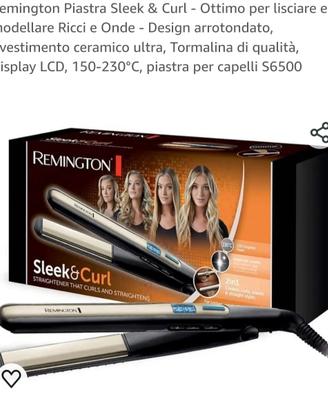 piastra per capelli remington sleek curl come nuov