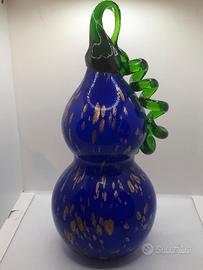 Grande zucca in vetro di Murano oro immerso