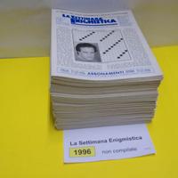 LA SETTIMANA ENIGMISTICA, anno 1996, NON compilati