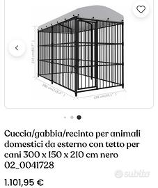 Gabbia/recinto per animali domestici. 