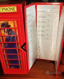 Rubrica cabina telefonica inglese di cartone-vinta