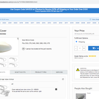 Tappo specchietto retrovisore SX Volvo V50 V60 ecc