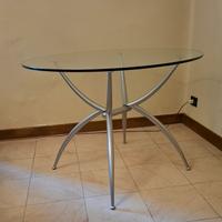 TAVOLO VETRO TONDO CALLIGARIS 