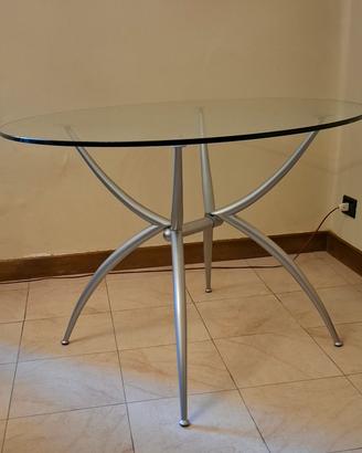 TAVOLO VETRO TONDO CALLIGARIS 