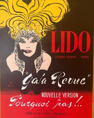 Poster vintage GRUAU RENE LIDO GALA