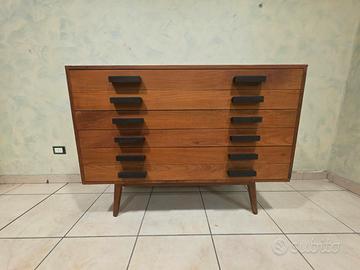 Cassettiera anni 50 in legno