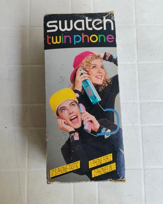 SWATCH TWIN PHONE PINK JELLY Boxato Telefono Vinta