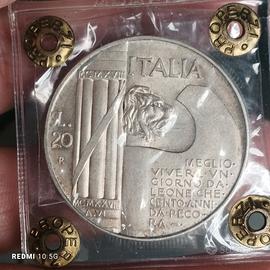 20 lire d'argento 1928