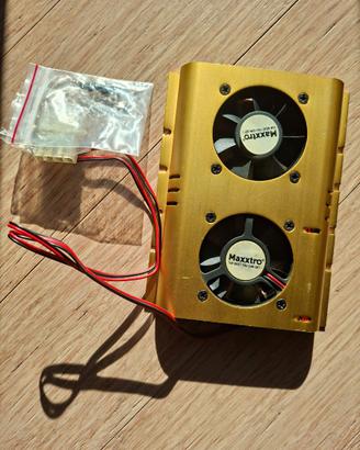 Cooler HDD 3,5" Maxxtro doppia ventola