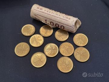 Lotto 50 Monete Fdc/Unc 20 lire anno 1974