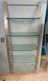 2 Basi Mensole Acciaio e  vetro