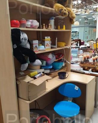 Codice: 8636 SCRIVANIA ANGOLARE CON LIBRERIA SOPR