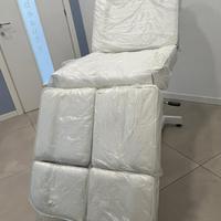 Lettino idraulico proffess. estetica con braccioli