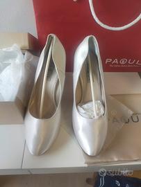 BRAND PAOUL scarpe décolleté bianche n.40,5