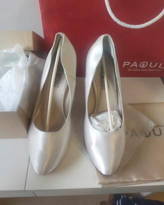 BRAND PAOUL scarpe décolleté bianche n.40,5