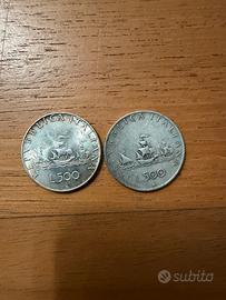 N.2 monete argento lire caravelle-riservato simone