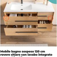 Mobile bagno sospeso 120 cm