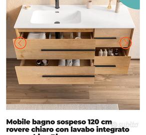 Mobile bagno sospeso 120 cm