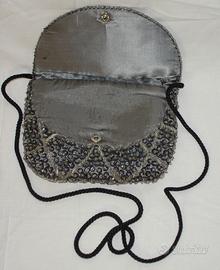 LA REGALE borsetta grigia con strass