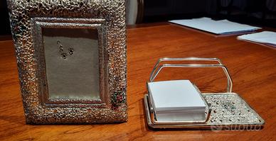 Completo da scrivania argento silver da 80 a 12 €