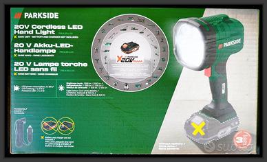 Nuovo!Lampada torcia LED a Batteria Parkside GARAN