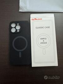 Cover iphone 15 pro max MagSafe nera
