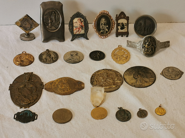 35 medaglie votive anni 30-50 tutte in buono stato