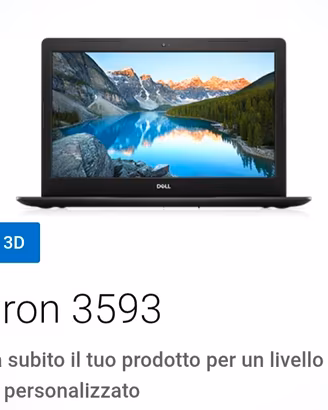 Laptop Dell inspiron 3539  (core i7, mx230)+borsa 