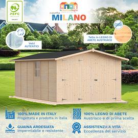 casetta in legno 3x6 18mq mod.MILANO