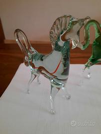 Cavalli in vetro di murano 