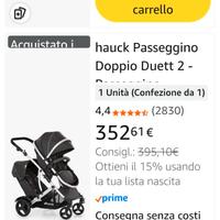 Passeggino fratellare nuovo.