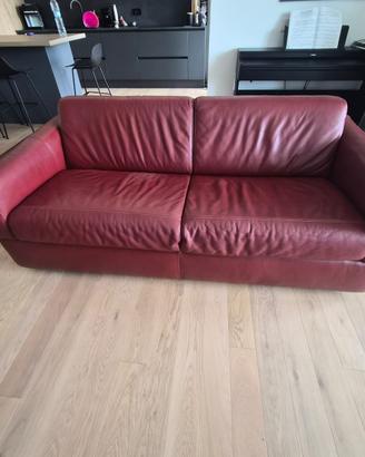 Divano letto in vera pelle “divani & divani”