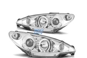 FARI PEUGEOT 206 98-08 ANGEL EYES FONDO CROMATO