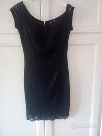Vestito nero in pizzo nuovo Tg. XS/S