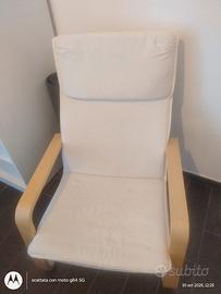 sedia in tessuto e legno ikea