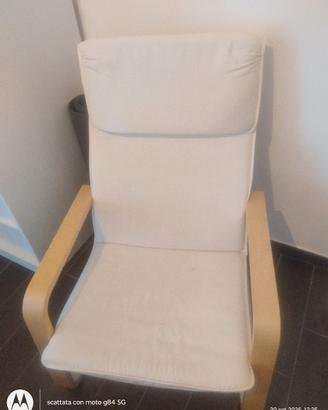 sedia in tessuto e legno ikea