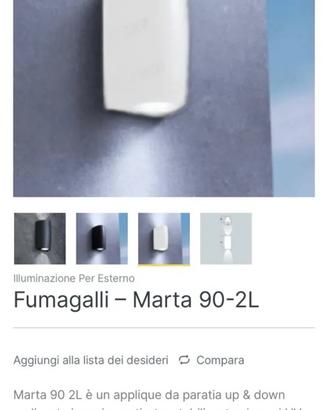 Applique faretto da esterni 2 Luci Fumagalli