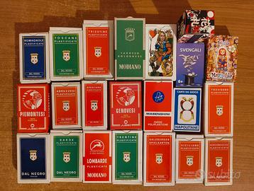 Collezione carte da gioco regionali italiane, etc.