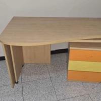 Scrivania apribile doppio tavolo con cassettiera
