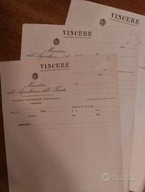 Moduli fascisti "vincere" Milizia Forestale