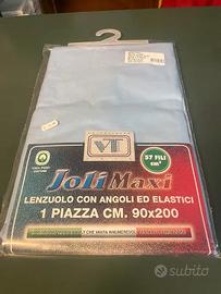 Lenzuolo Joli Maxi 1 piazza 90x200 azzurro nuovo