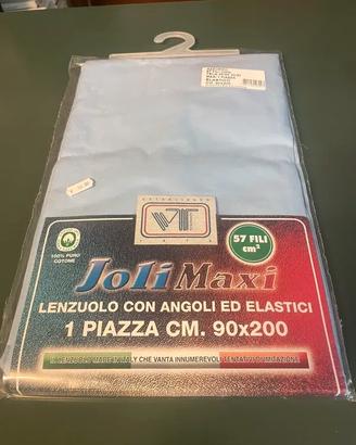 Lenzuolo Joli Maxi 1 piazza 90x200 azzurro nuovo