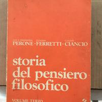 Storia del pensiero filosofico*-volume terzo