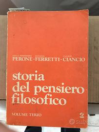 Storia del pensiero filosofico*-volume terzo