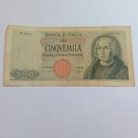 Banconota da 5000 lire (COLOMBO 1 TIPO)  (SERIE SO