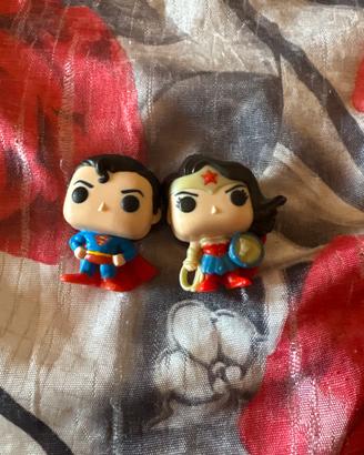 Coppia mini funko pop tema supereroi