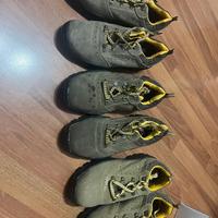 Scarpe antinfortunistiche marroni e gialle